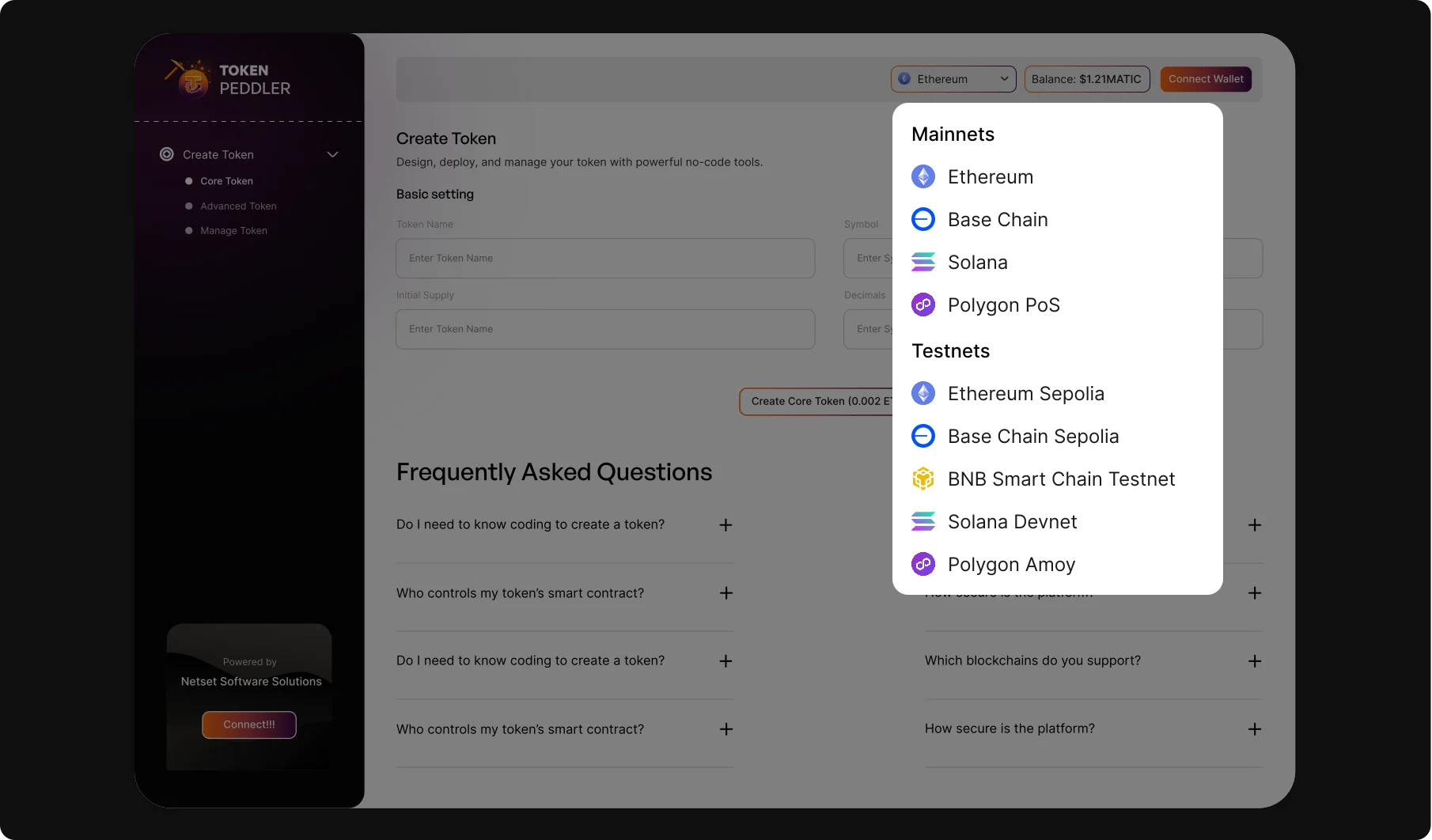 Step 2: Select Blockchain Network